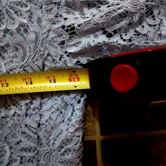 NANETTE LEPORE- SPRING FLING TOP IN SKY BLUE LACEY BELL SLEEVE CLASSY BLOUSE XS - Picture 9 of 14